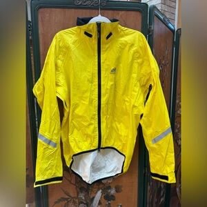 Shower pass cycling jacket men’s M bright yellow neon Reflective waterproof